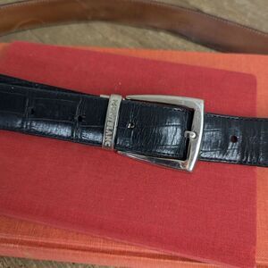 Vintage Montblanc Belt, reversable black croc and brown leather 34-39"